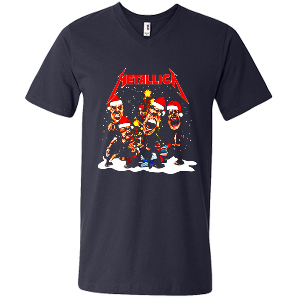 Metallica christmas sweatshirt hoodie long PINGPONG - Men's V-Neck