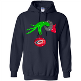 GRINCH HAND HOLDING CAROLINA HURRICANES GLITTER CHRISTMAS PINGPONG
