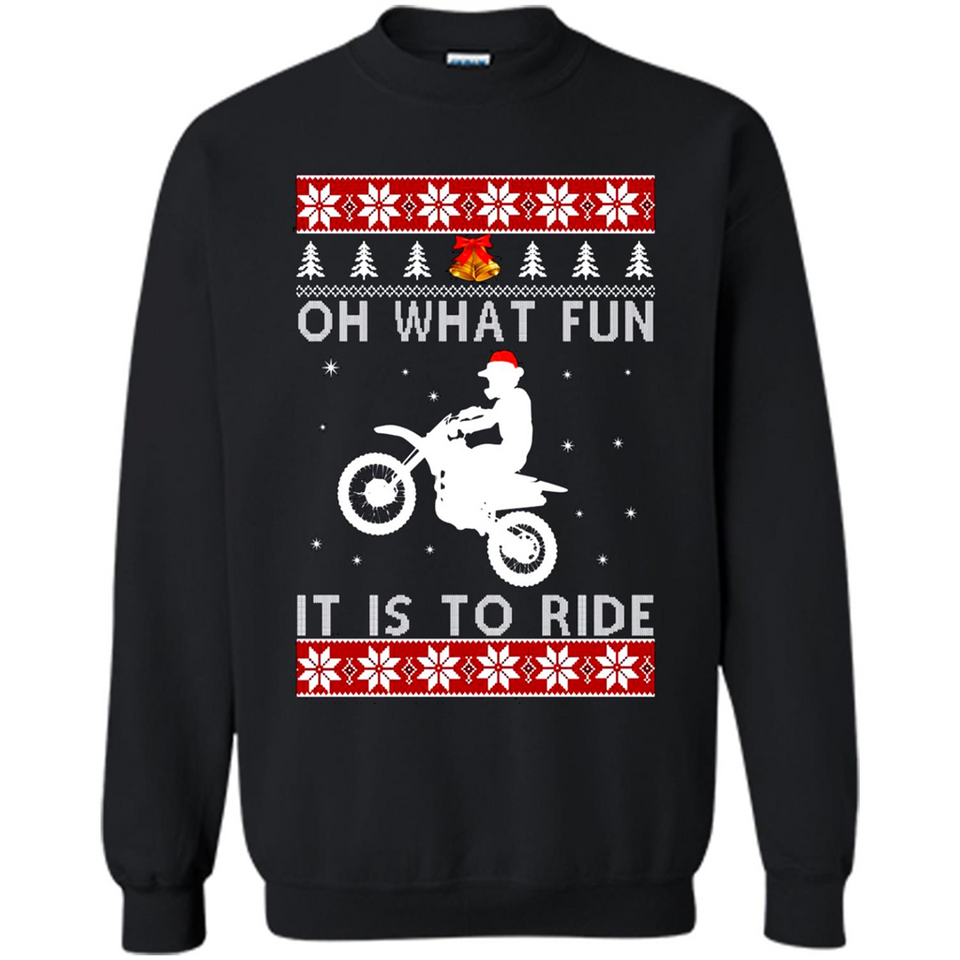 Motocross oh what fun it is to ride Christmas sweater PINGPONG