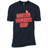 Funny Christmas Clothes - Santas Favorite Chef - Premium Short Sleeve T-Shirt