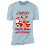 Never Underestimate A September Woman Watches Hallmark Movies Sweatshirt PINGPONG