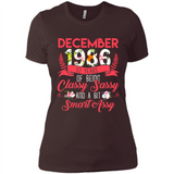 December 1986 32 Years Of Being Classy Sassy - Ladies' Boyfriend T-Shirt
