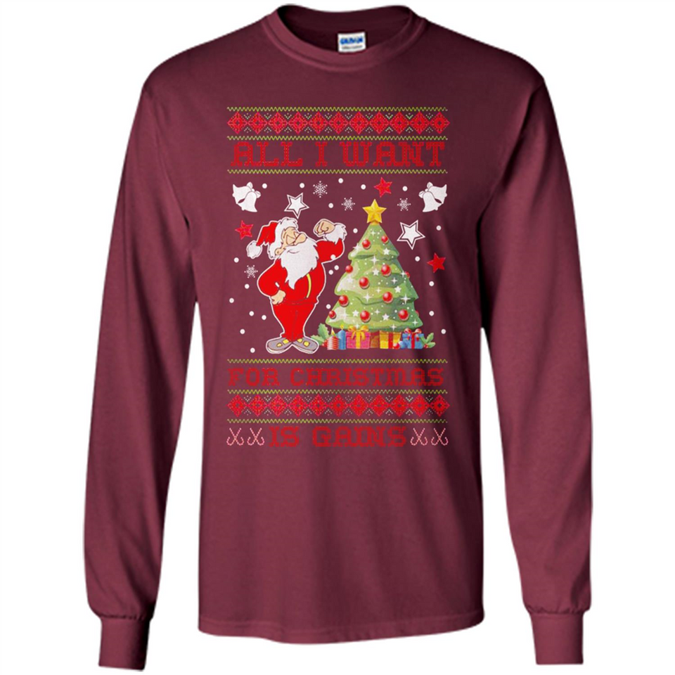 All I Want For Christmas Is Gains Christmas Tree Santa Claus