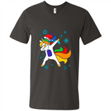 Christmas Dabbing Unicorn - Men's V-Neck
