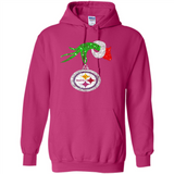 Fantastic Pittsburgh Steelers Glitter Grinch Monogram Ornament Christmas Gift - Hoodie