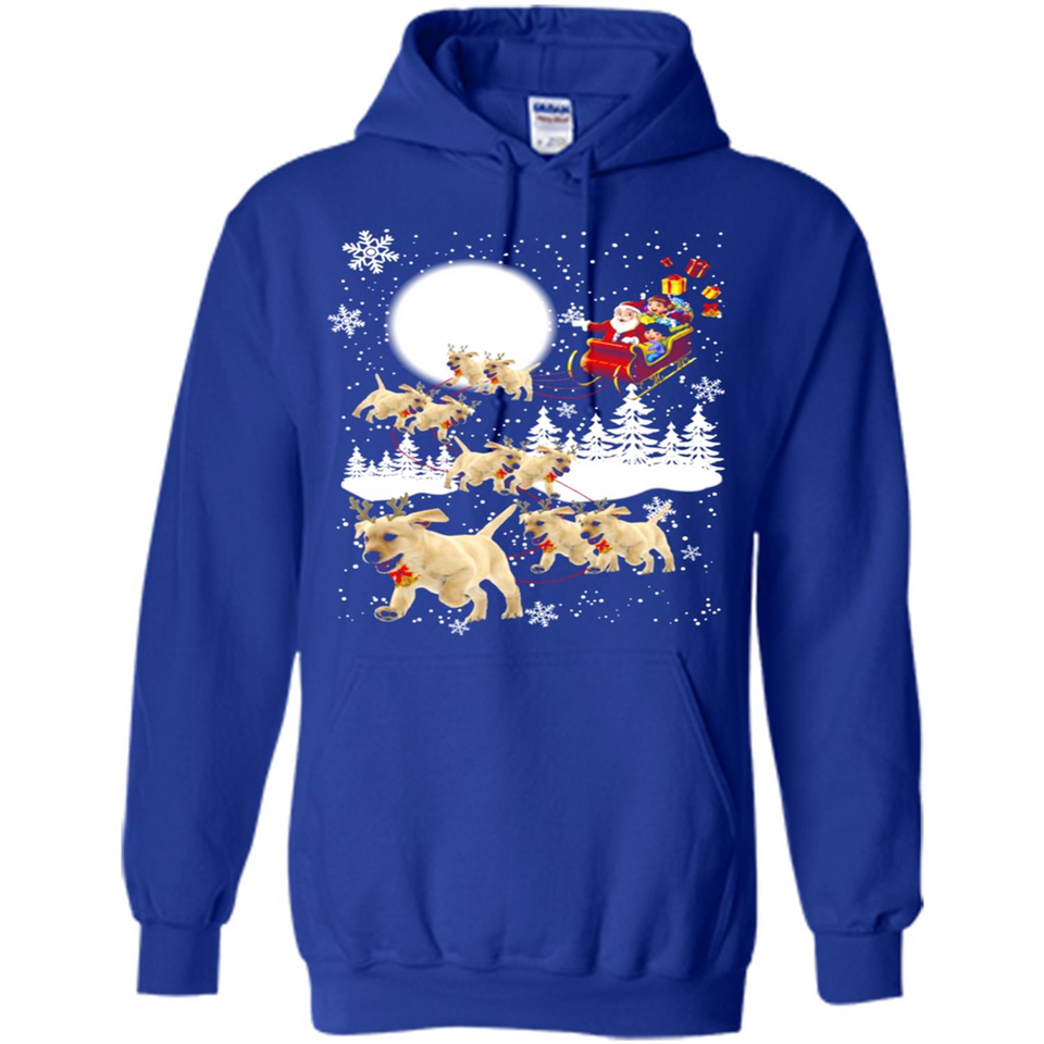 Christmas Santa Golden Retriever Sleigh For Labrador Retriever