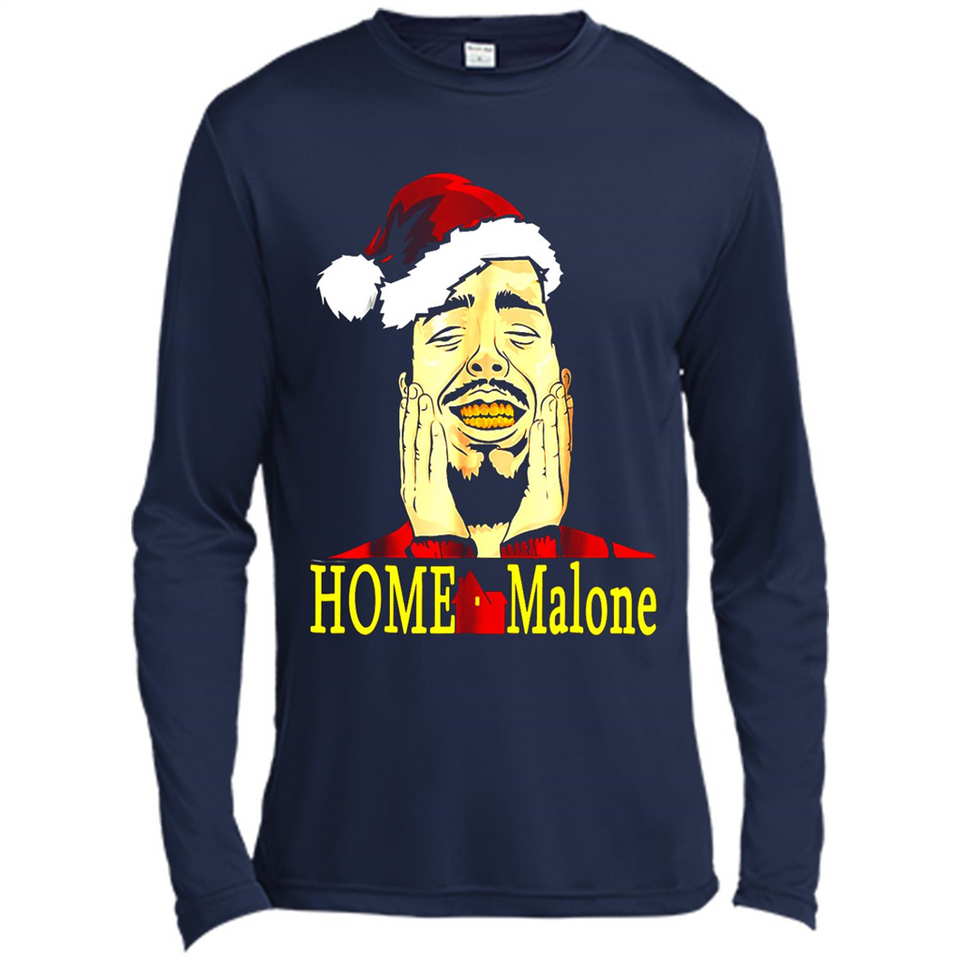 Home Malone Shirt Post Malone Christmas Sweatshirt - Canvas Long Sleeve T-Shirt