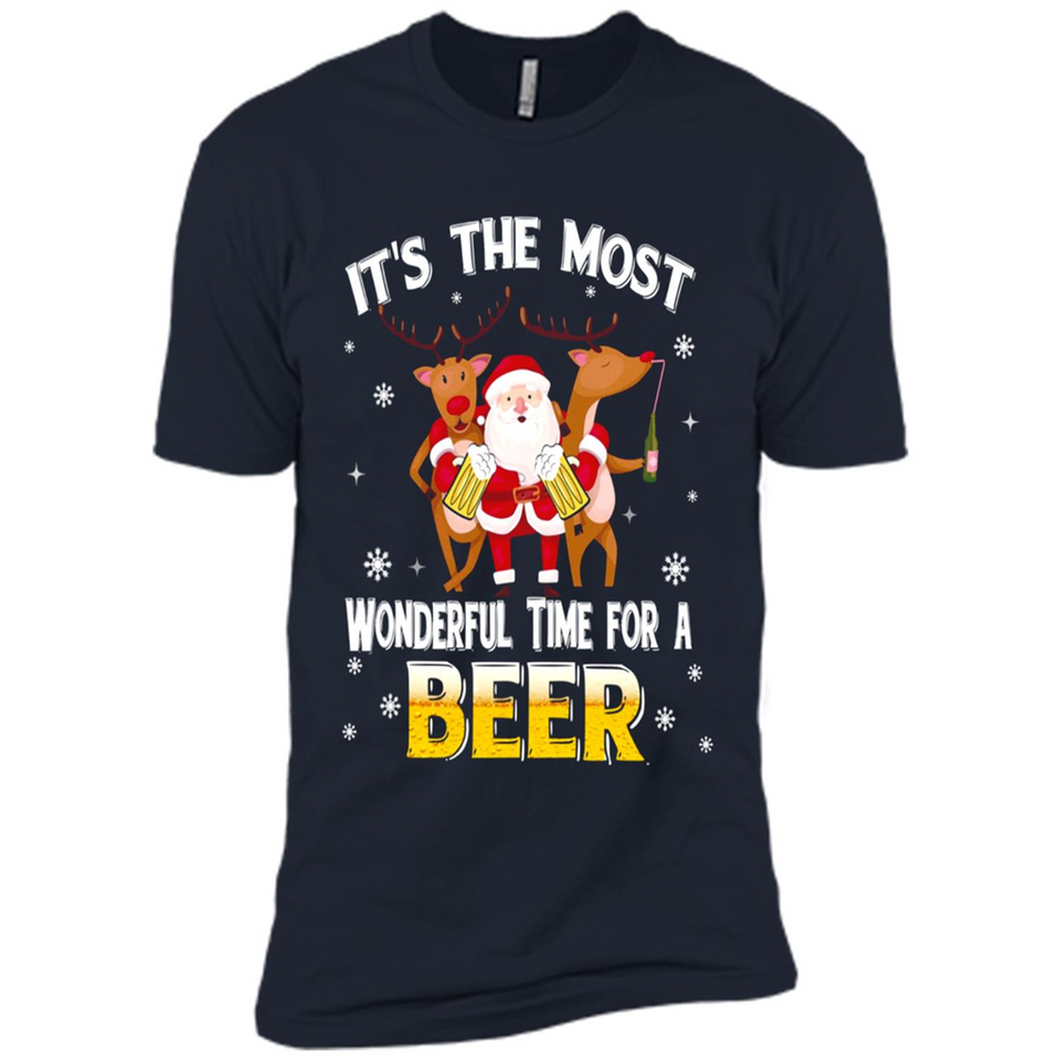 Its The Most Wonderful Time for a Beer - Premium Short Sleeve T-Shirt