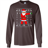 Flossing Santa Christmas Ugly Sweater Style Pajama Xmas Gift - Long Sleeve T-Shirt