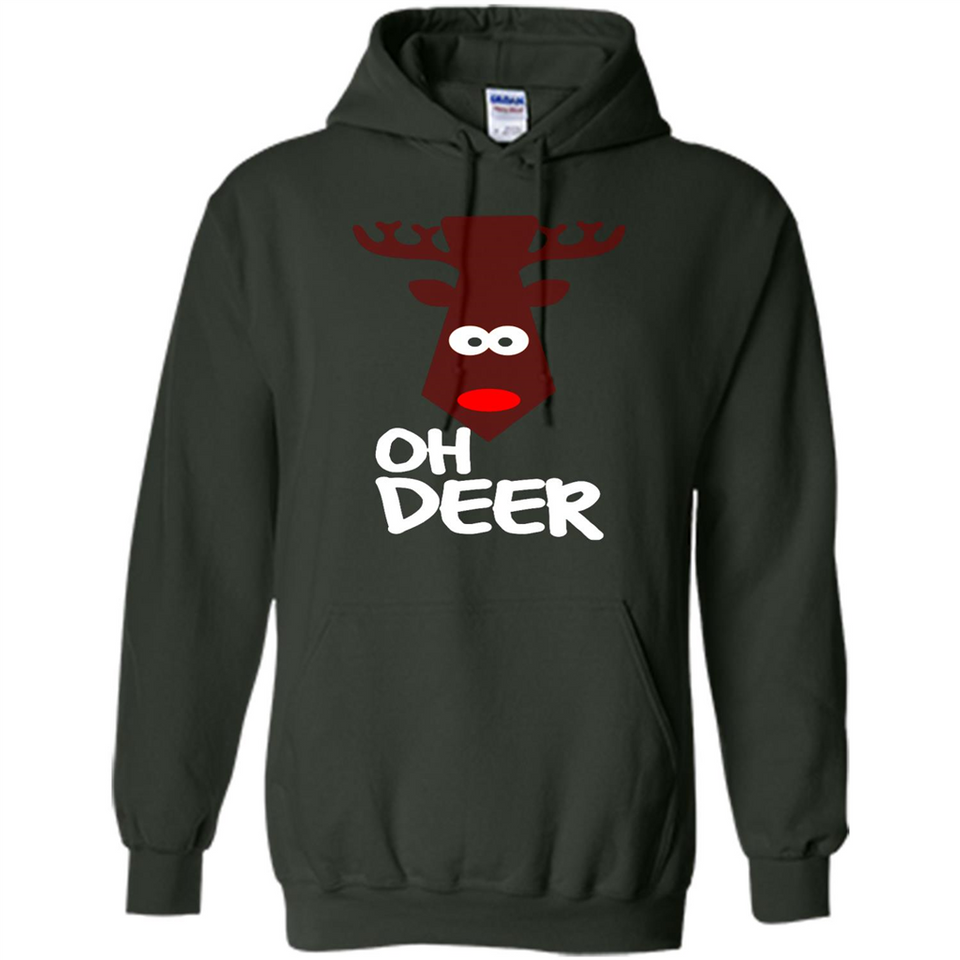 Oh Deer Christmas Reindeer Black mugs PINGPONG - Hoodie