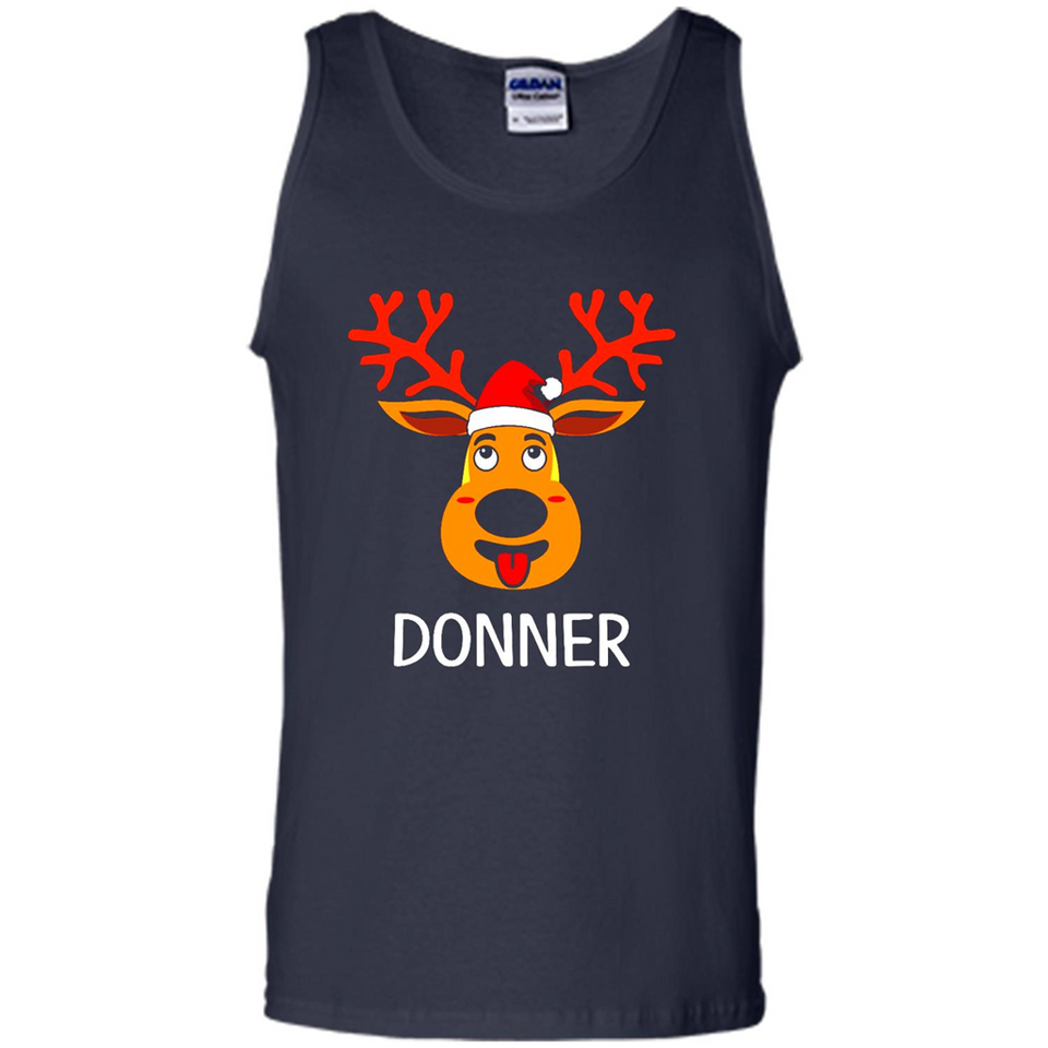 Donner Reindeer Santa Claus Funny Xmas Holiday T-Shirt - Tank Top