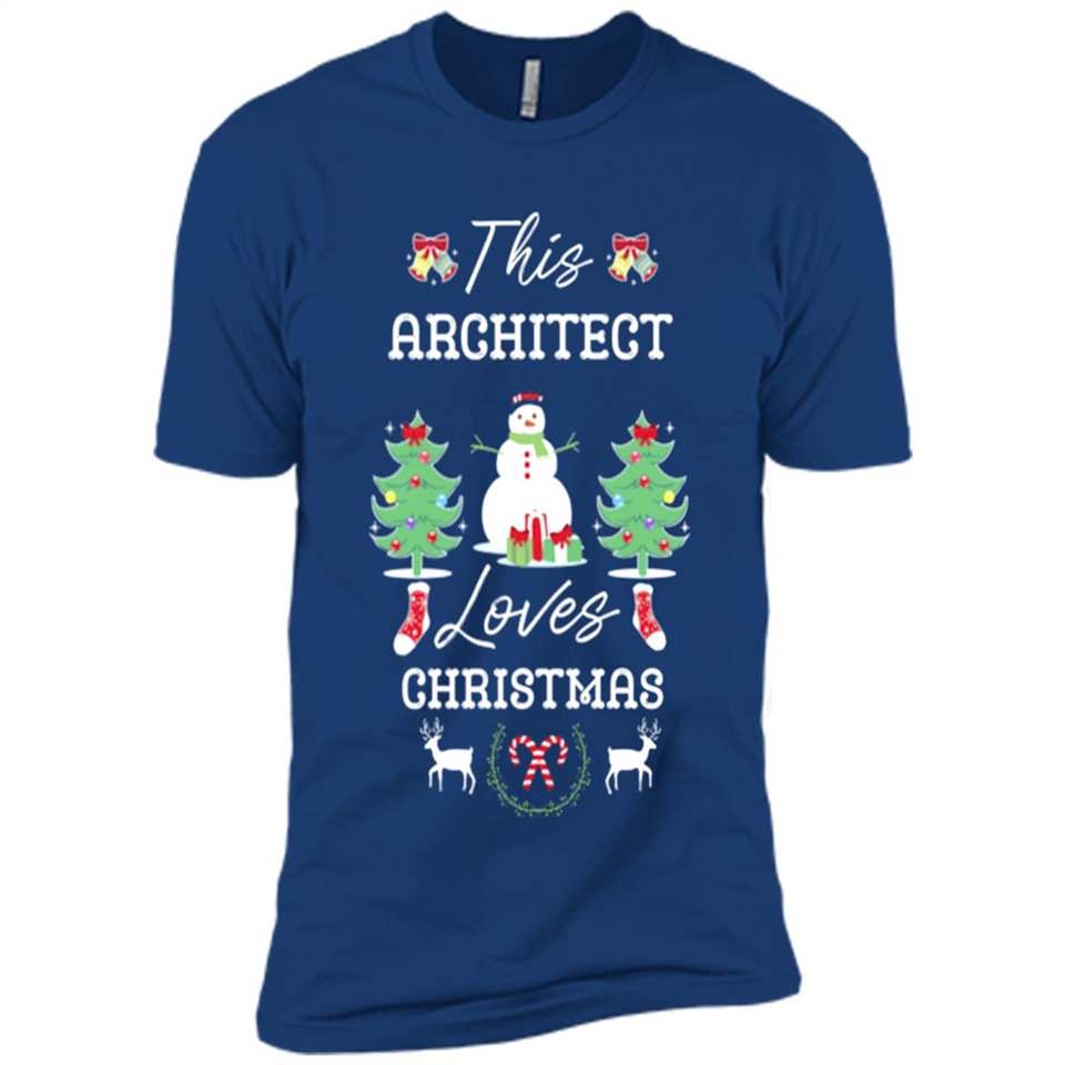 This Architect Loves Christmas Tree Shirt with Snowman