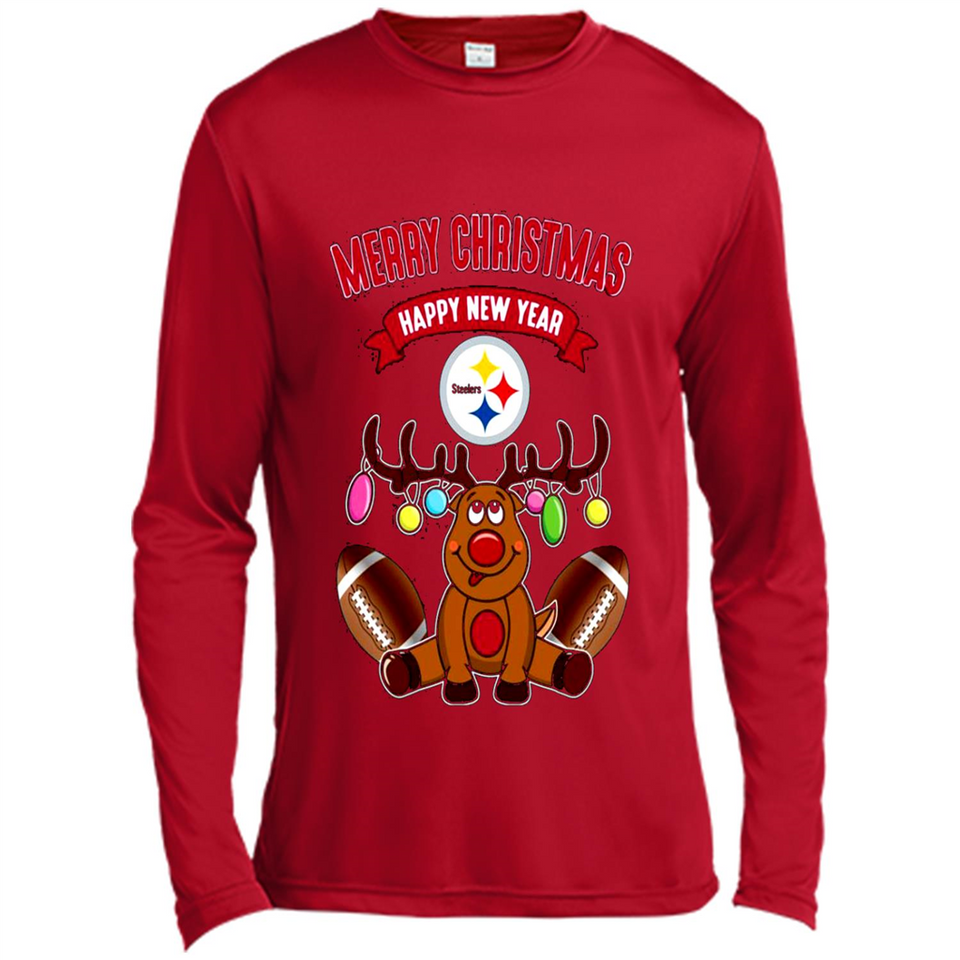 Pittsburgh Steelers NFL Reindeer Funny Merry Christmas And Happy New Year