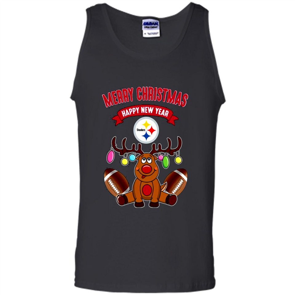 Pittsburgh Steelers NFL Reindeer Funny Merry Christmas And Happy New Year