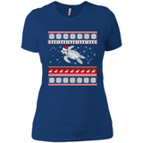 Sea Turtle Ugly Christmas T-Shirt - Ladies' Boyfriend T-Shirt