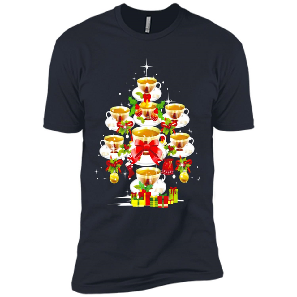 Tea Christmas Tree T-shirt Funny Tea Xmas Gift