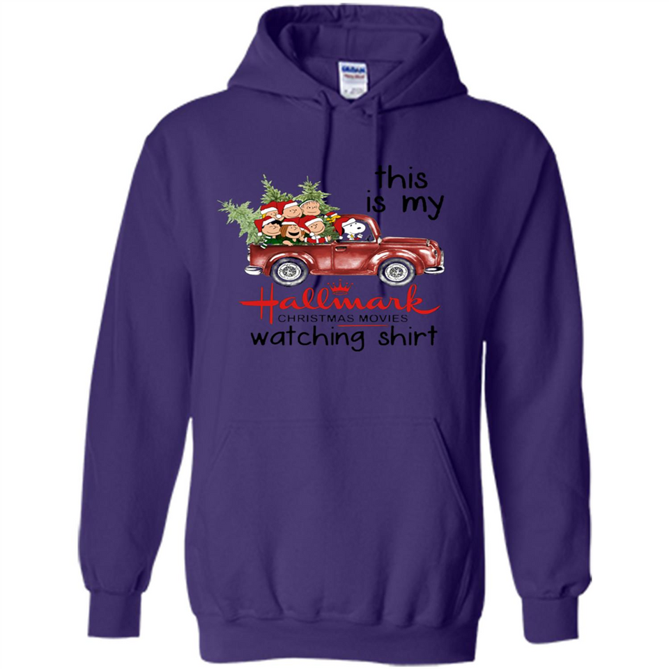 Snoopy This Is My Hallmark Christmas Movies Watching T-Shirt - Hoodie