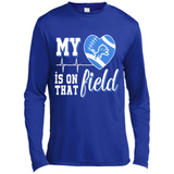 Detroit Lions Football My Heart is on that Field - Canvas Long Sleeve T-Shirt