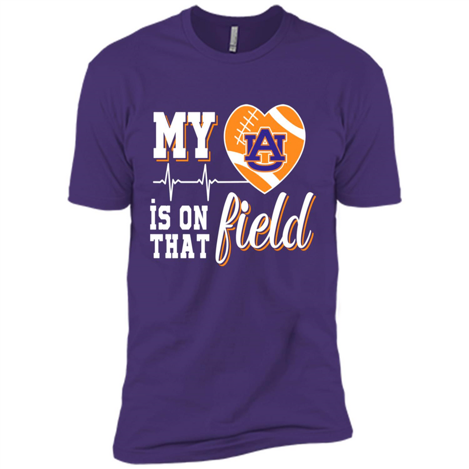 Auburn Tigers Football My Heart is on that Field - Premium Short Sleeve T-Shirt