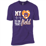 Auburn Tigers Football My Heart is on that Field - Premium Short Sleeve T-Shirt