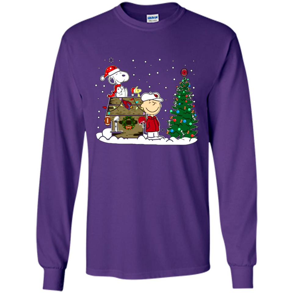 Arizona Cardinals Snoopy The Peanuts Movie Christmas Football Super Bowl pingpong - Long Sleeve T-Shirt