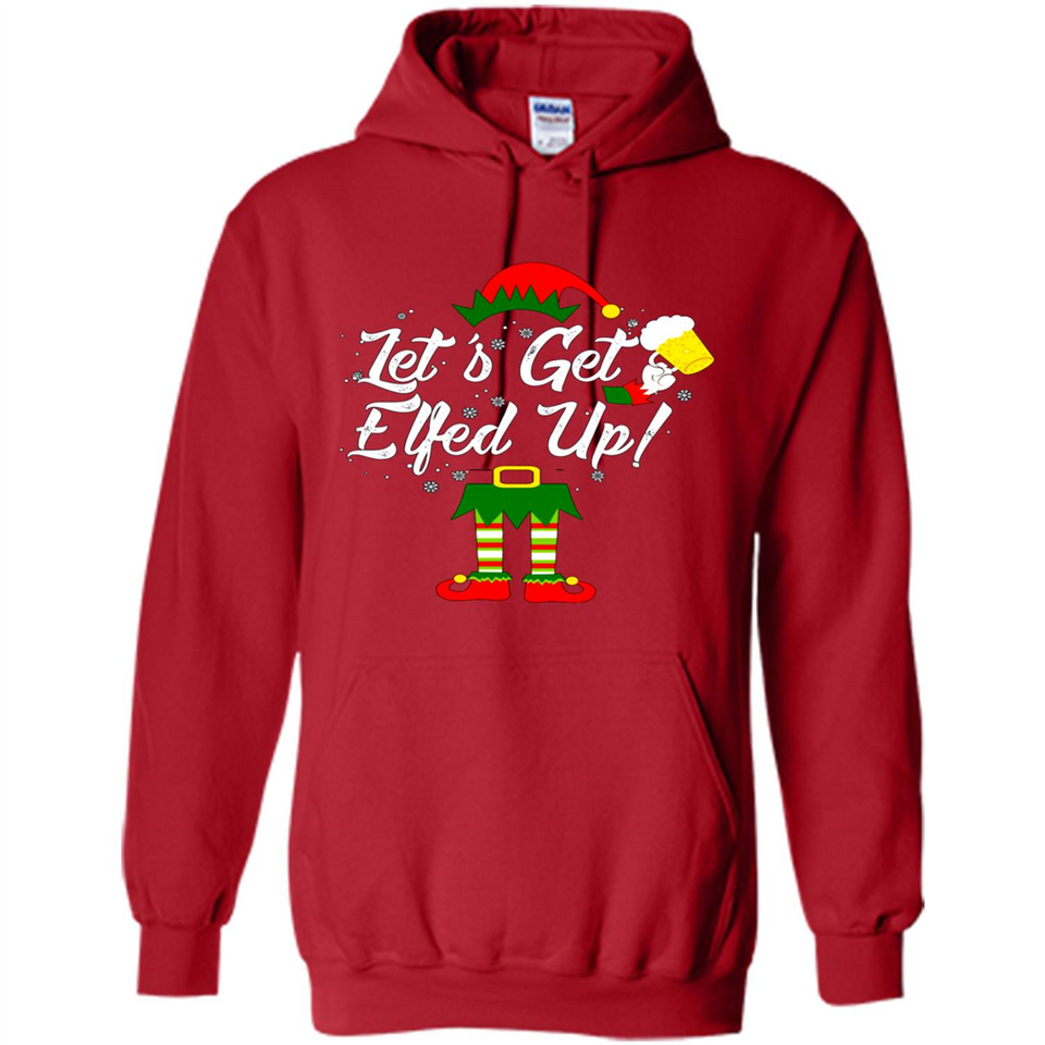 Let's Get Elfed Up Drinking Beer Christmas PINGPONG