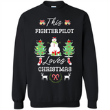 This Fighter Pilot Loves Christmas Tree Shirt with Snowman