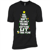 Funny Christmas Tree Drinking Sweatshirt Adult Boozy Festive - Premium Short Sleeve T-Shirt