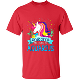 Unicorns are born in Aquarius Birthday Rainbow Gift Custom Ultra Cotton