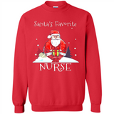 Funny Christmas Nurse Shirt, Santa_s Favorite Nurse - Sweatshirt