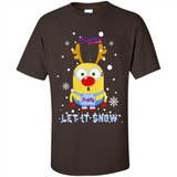 Minion Atlanta Braves Ugly Christmas Sweater Let it Snow - Shirt