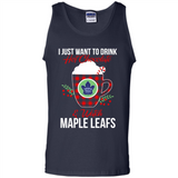 I Just Want To Drink Hot Chocolate & Watch Toronto Maple Leafs Ugly Christmas Sweater PINGPONG