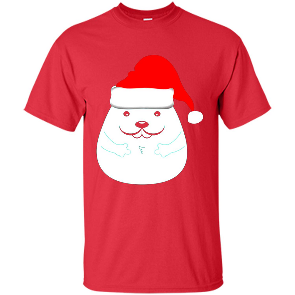 Funny Hamster Christmas t-shirt Santa Hat - Shirt