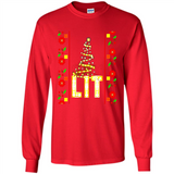 Funny Lets Get Lit Christmas Tree - Long Sleeve T-Shirt