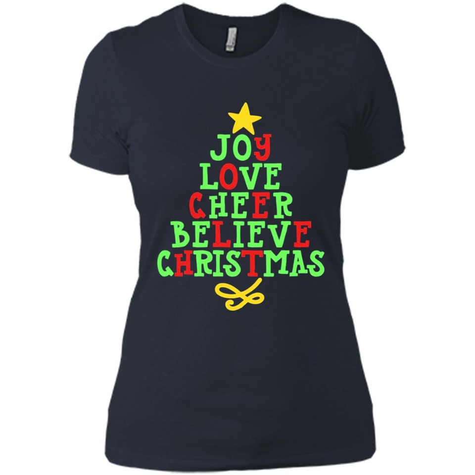 Joy Love Cheer Believe Christmas Tree