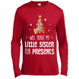 Will Trade My Little Sister For Presents Christmas - Canvas Long Sleeve T-Shirt