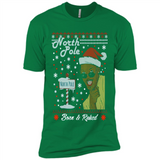 North Pole Born and Raised Shirt, Merry Xmas Ugly Christmas - Premium Short Sleeve T-Shirt