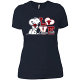 Snoopy loves NBA Chicago Bulls - Ladies' Boyfriend T-Shirt