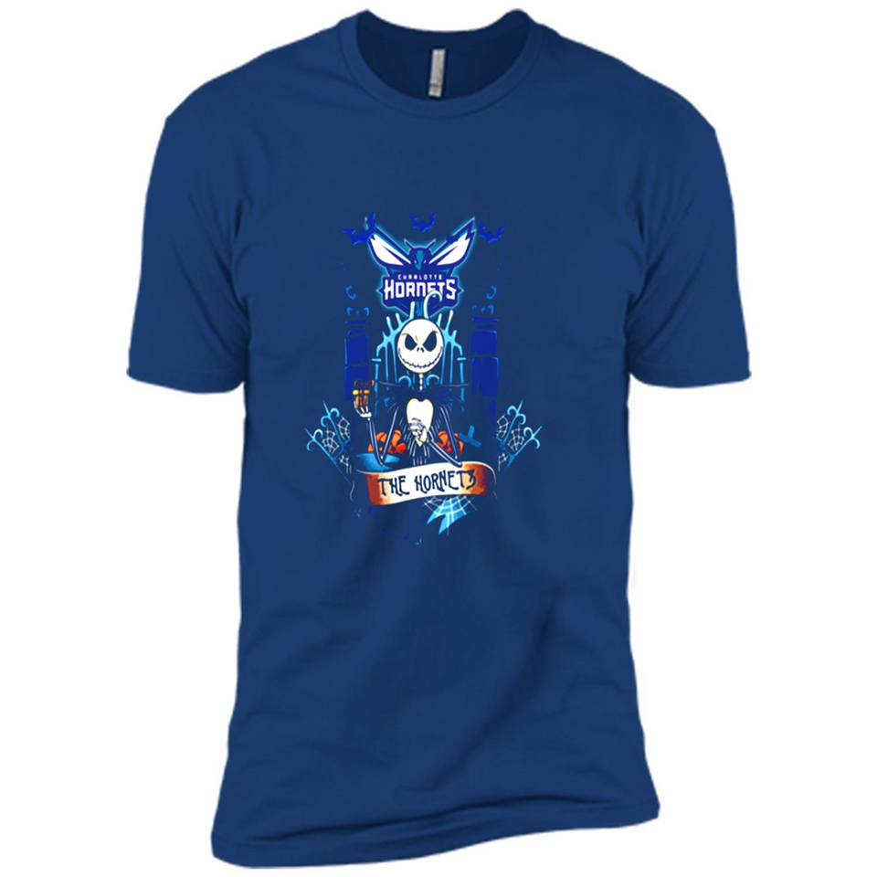 Charlotte Hornets Halloween The Nightmare Before Christmas - Premium Short Sleeve T-Shirt