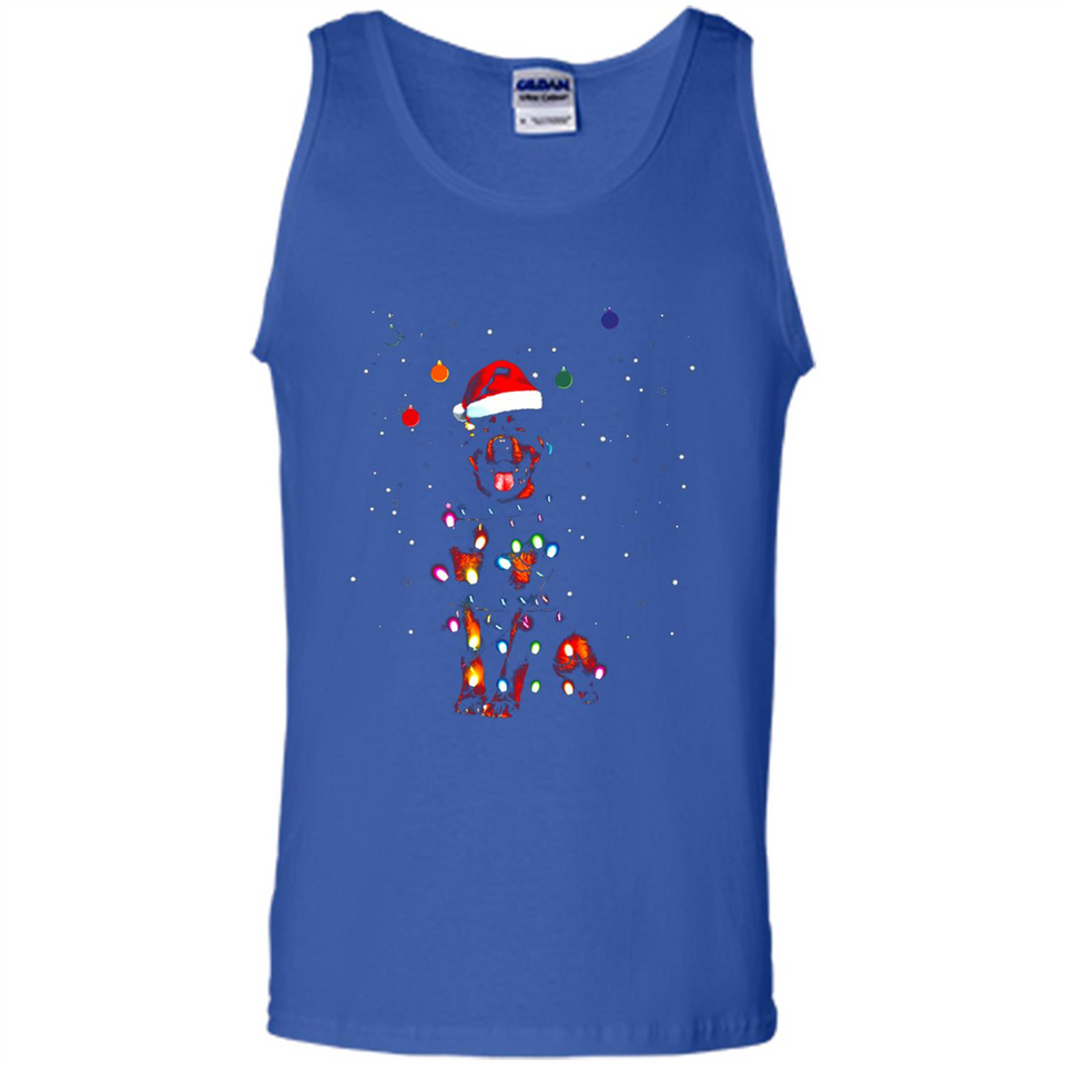 Rottweiler Santa Lights Christmas Dog Xmas Sweatshirt - Tank Top