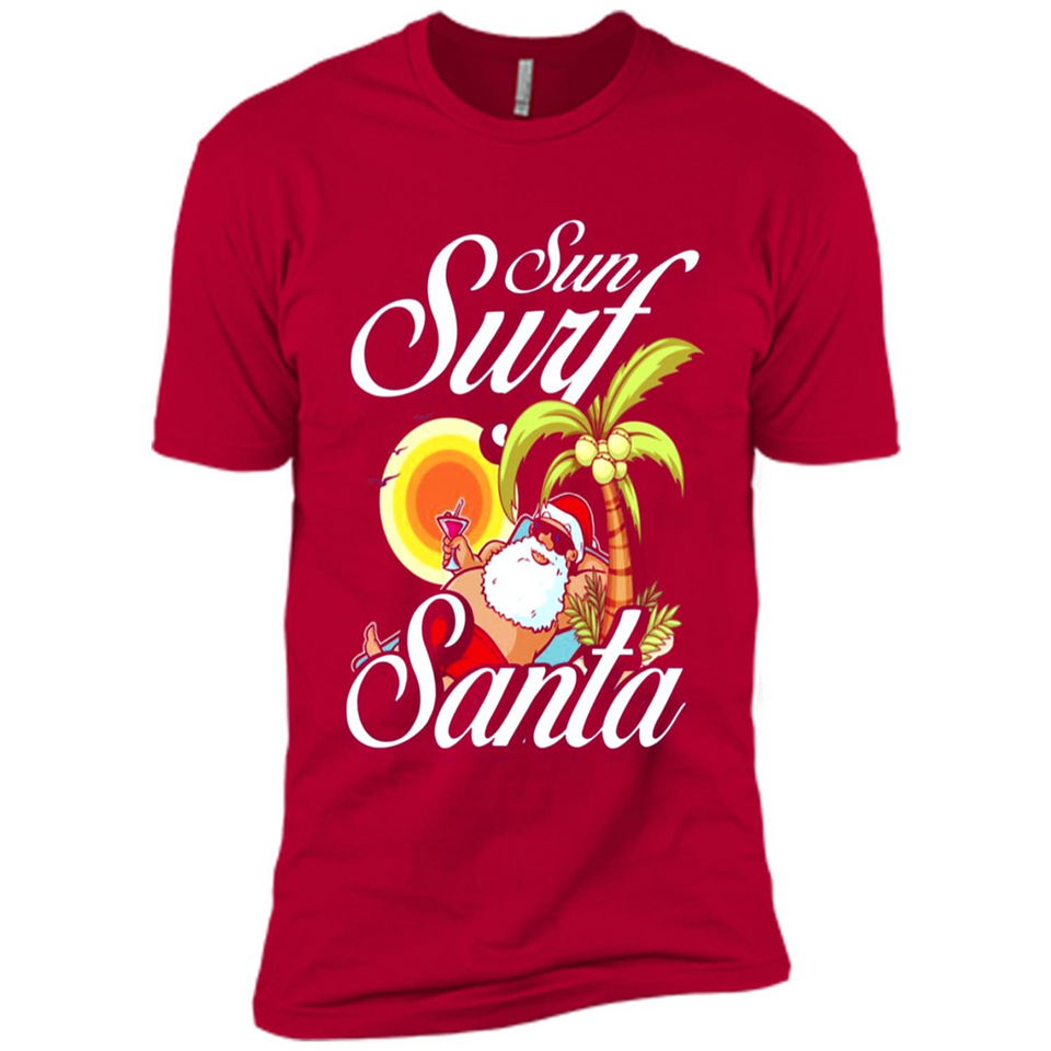 Sun Surf Santa - Premium Short Sleeve T-Shirt
