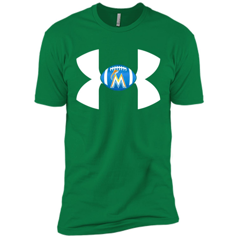 Miami Marlins Under Armour Logo - Premium Short Sleeve T-Shirt