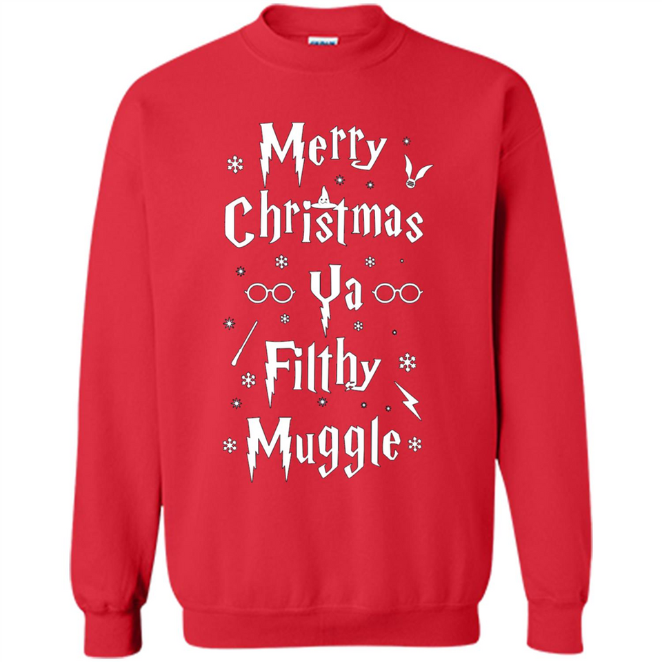 Merry Christmas Ya Filthy Muggle Christmas Sweatshirt PINGPONG