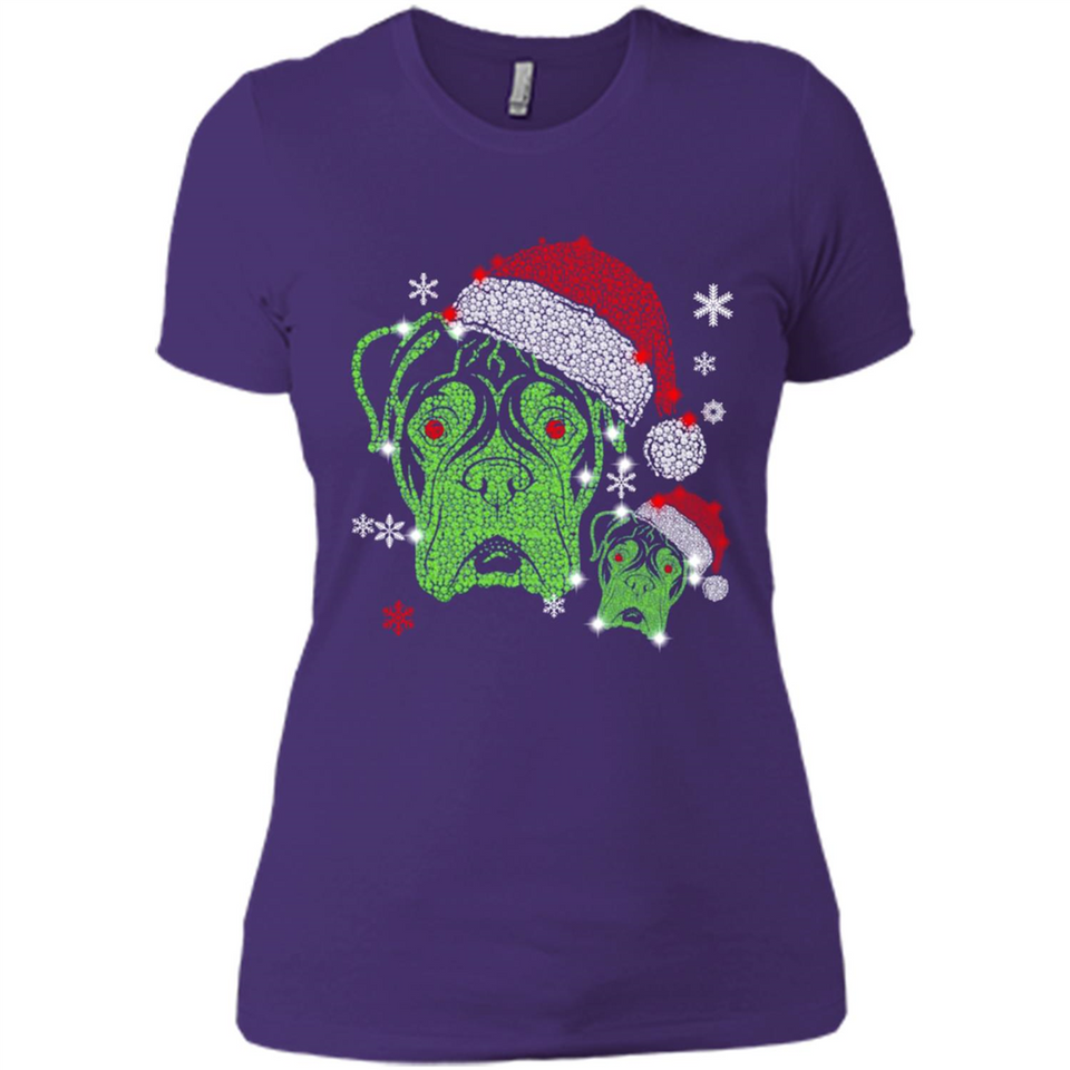 Boxer Dog diamond Christmas - Ladies' Boyfriend T-Shirt