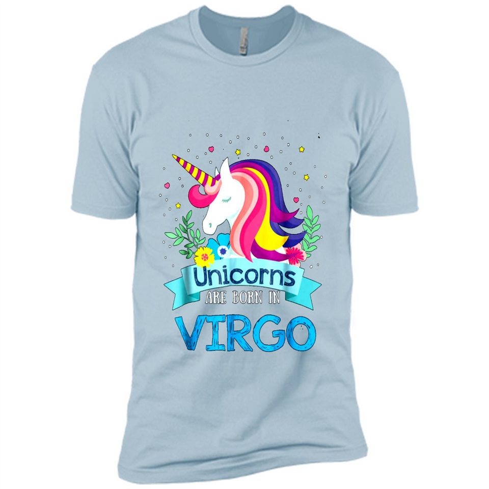 Unicorns are born in Virgo Birthday Rainbow Gift Ladies Custom