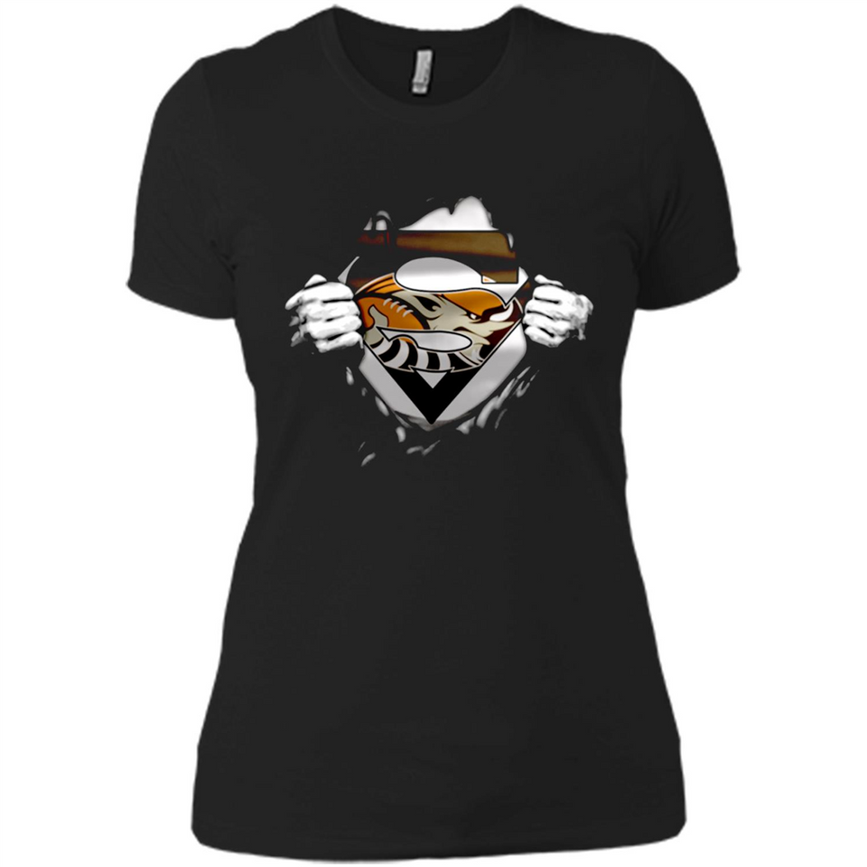 Cleveland Browns And Superman Fans - Ladies' Boyfriend T-Shirt