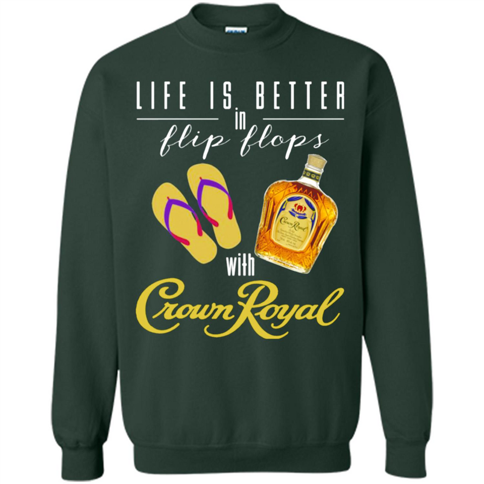 LIFE IS BETTER IN FLIP FLOPS WITH CROWN ROYAL