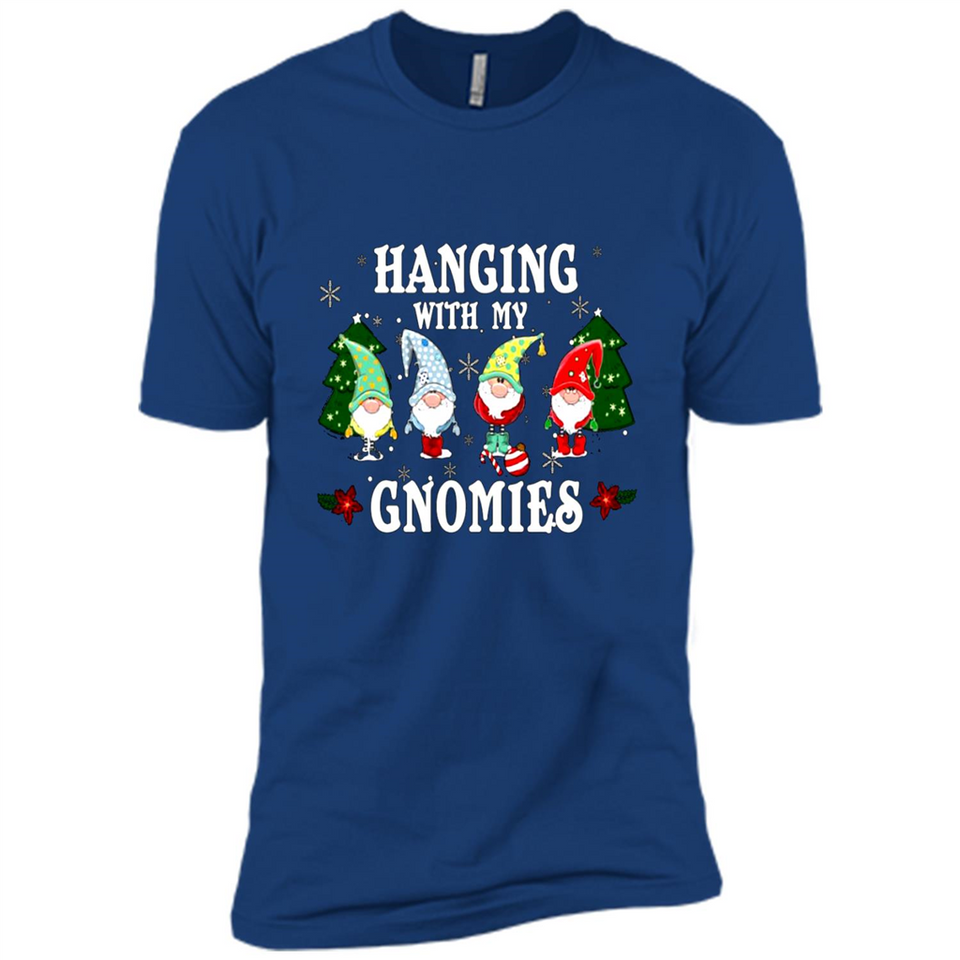 Christmas Garden Gnome Hanging With My Gnomies Shirt Sweater - Premium Short Sleeve T-Shirt