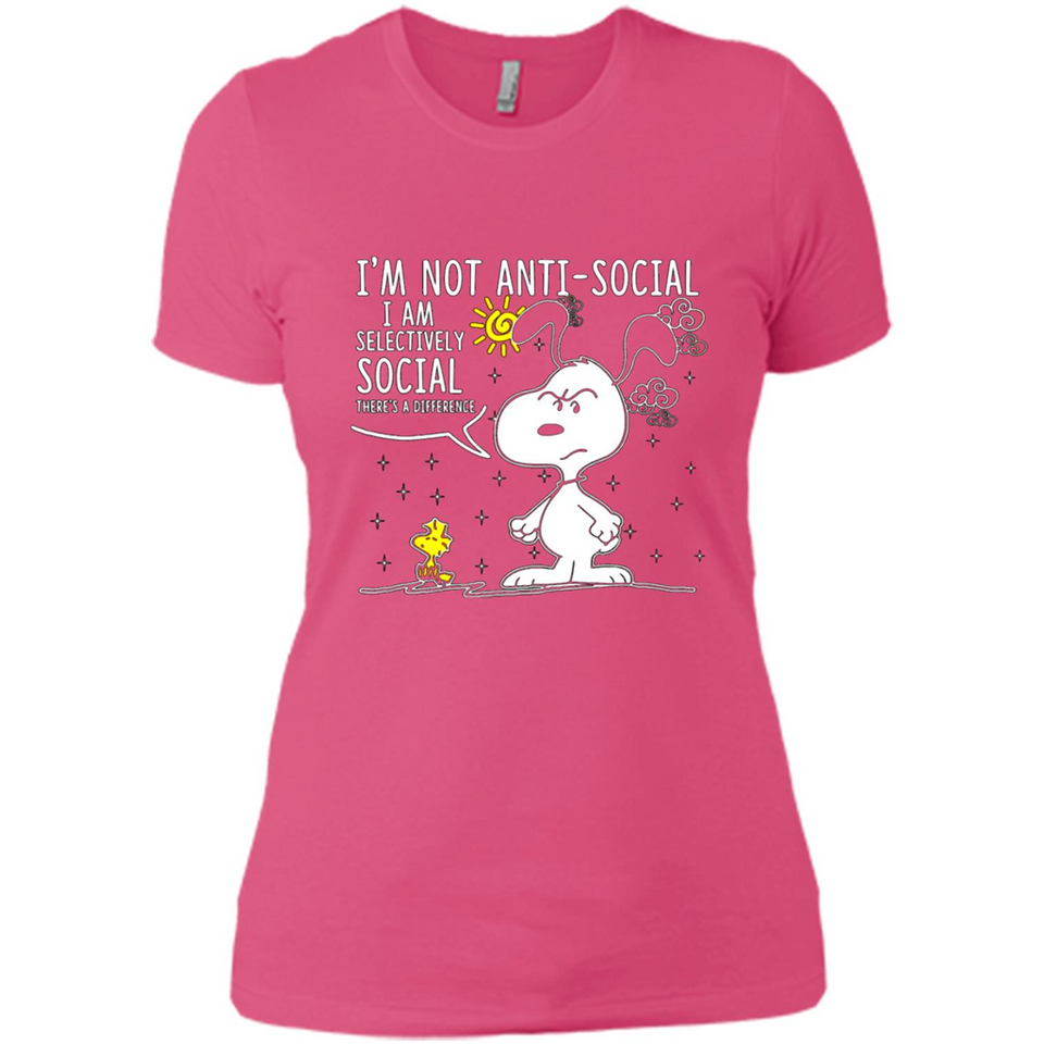 Snoopy I'm Not Anti-Social I Am Selectively Social