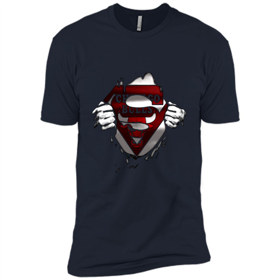 Chicago Bulls And Superman Fans - Premium Short Sleeve T-Shirt